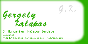 gergely kalapos business card